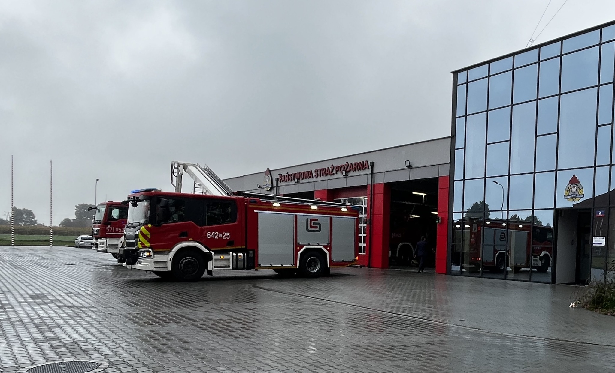 Wóz strażacki w JRG w Bieruniu